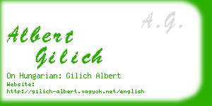 albert gilich business card